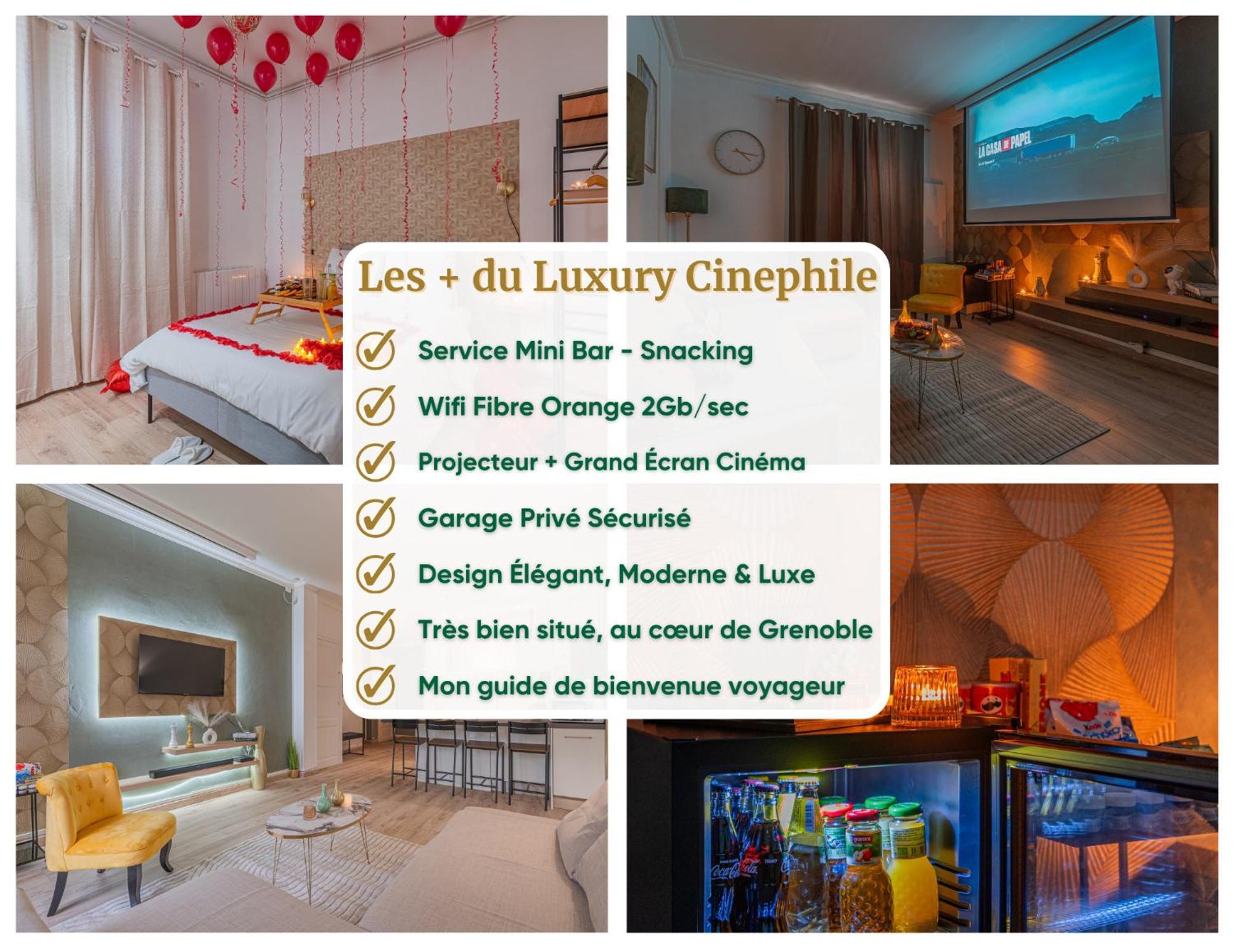Luxury Cinephile - Netflix - 2 Balcons - Garage Prive - Minibar Leilighet Grenoble Eksteriør bilde